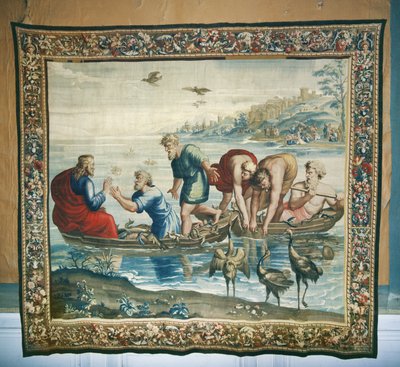 Tapestry depicting the Acts of the Apostles, The Miraculous Catch of Fish, woven at the Beauvais Workshop under the direction of Philippe Behagle (1695-98) by Raffaello Sanzio Raphael